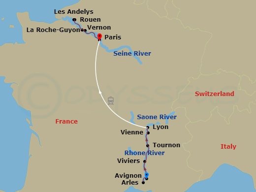 Itinerary map