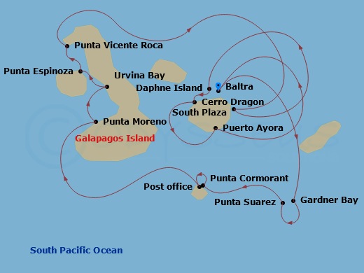 Itinerary map