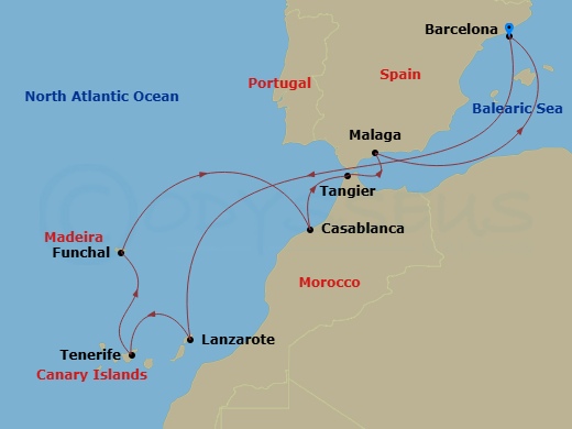 Itinerary map