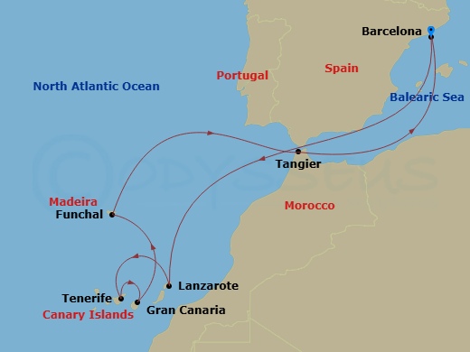Itinerary map