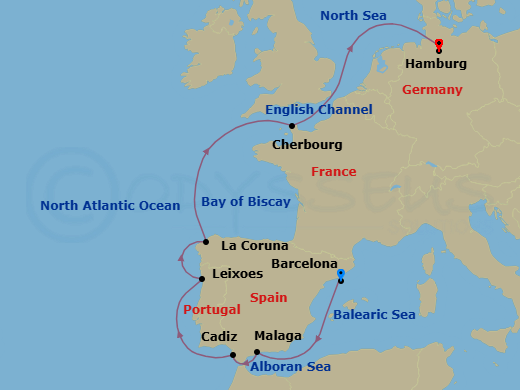 Itinerary map