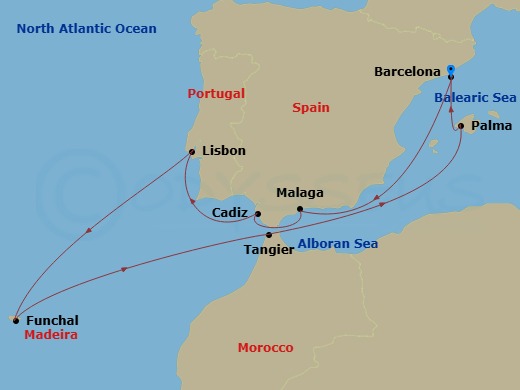 Itinerary map