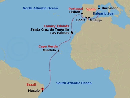 Itinerary map