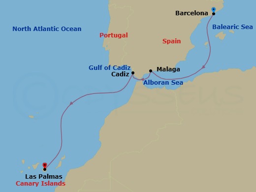 Itinerary map