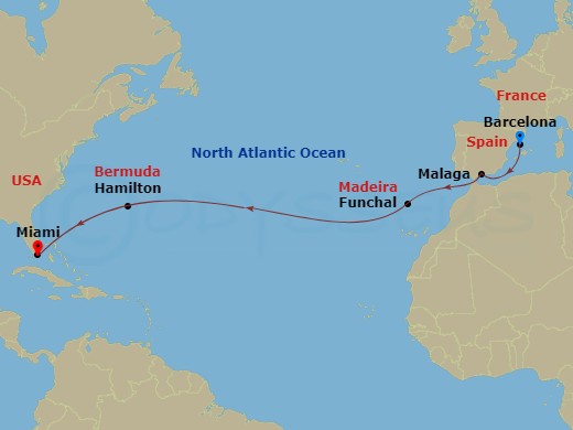 Itinerary map