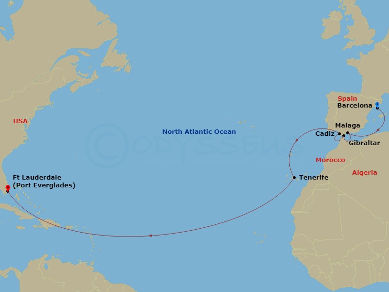 Itinerary map