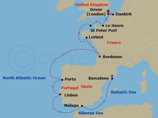 Itinerary map
