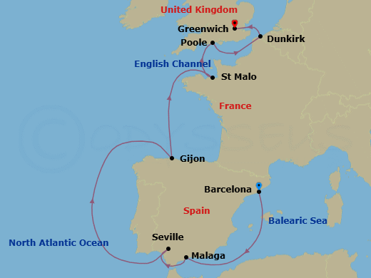 Itinerary map