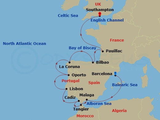 Itinerary map