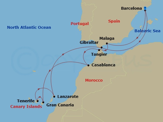 Itinerary map