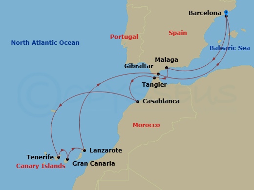 Itinerary map
