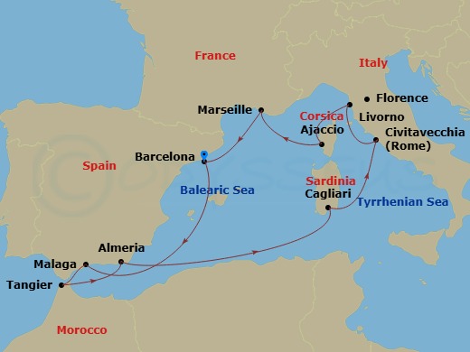 Itinerary map