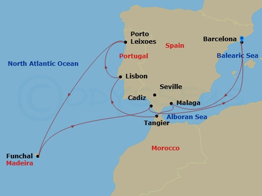 Itinerary map