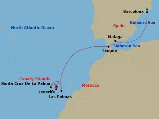 Itinerary map