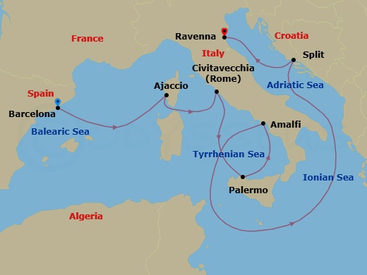 Itinerary map