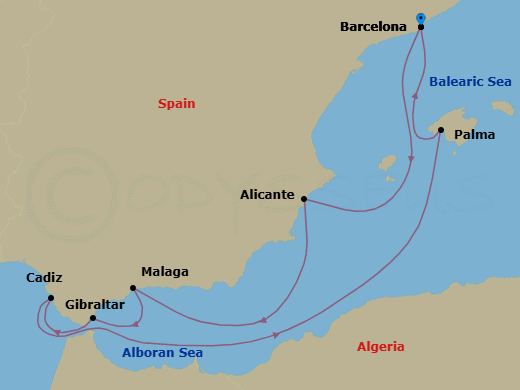 Itinerary map