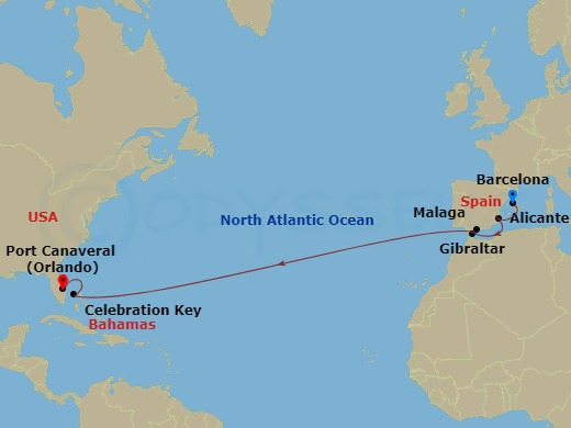 Itinerary map