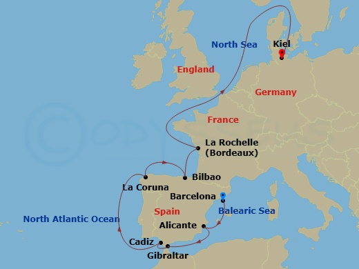 Itinerary map