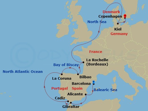 Itinerary map