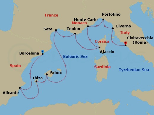 Itinerary map