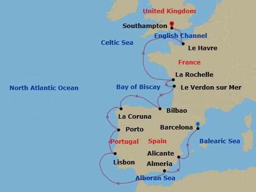 Itinerary map