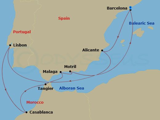 Itinerary map