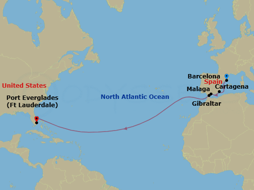 Itinerary map