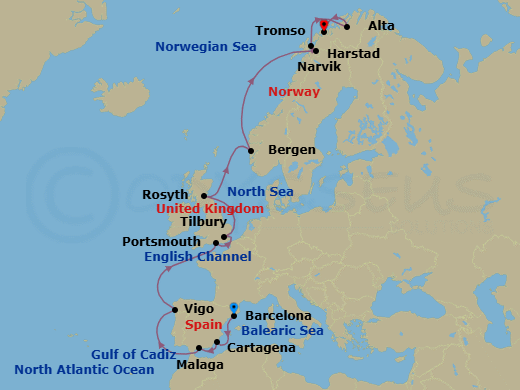Itinerary map