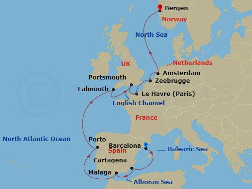 Itinerary map