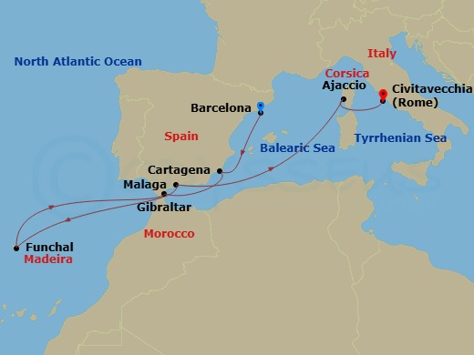Itinerary map