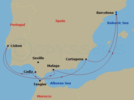 Itinerary map