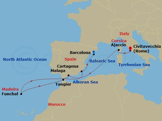Itinerary map