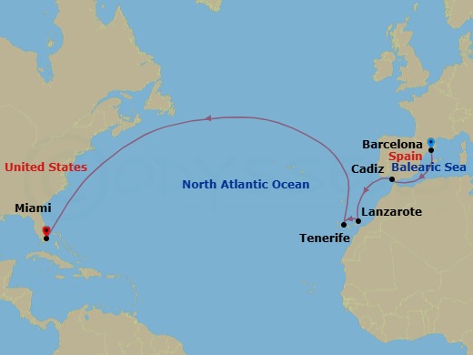 Itinerary map