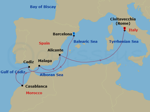 Itinerary map