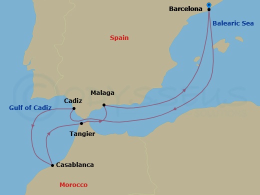 Itinerary map