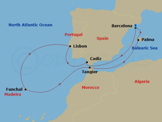 Itinerary map