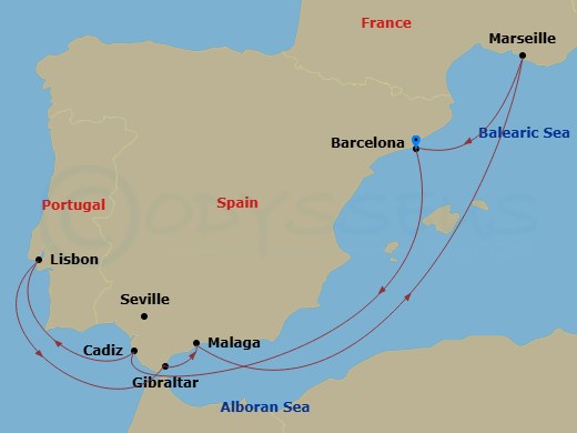 Itinerary map