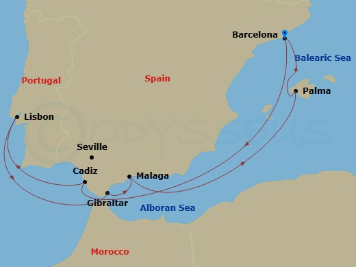 Itinerary map