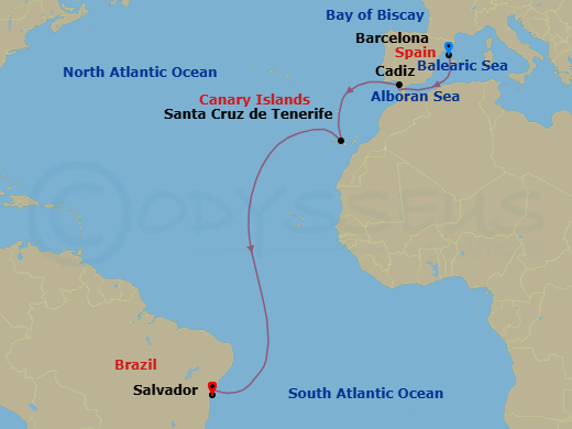 Itinerary map