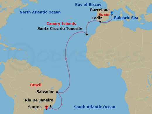Itinerary map