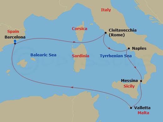 Itinerary map