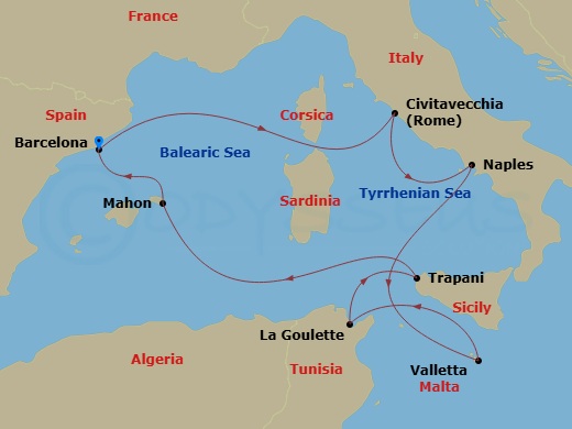 Itinerary map
