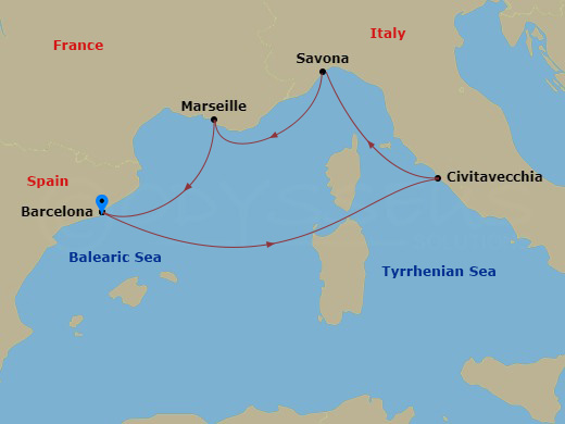 Itinerary map