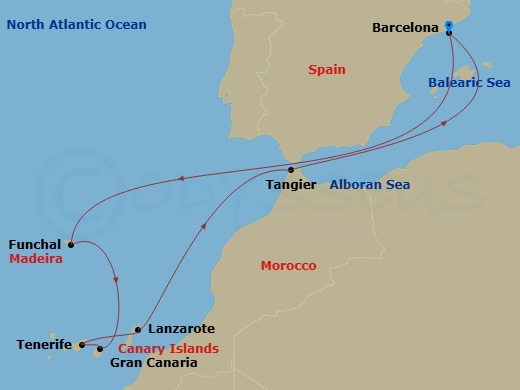 Itinerary map