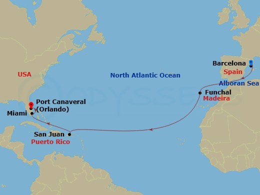 Itinerary map