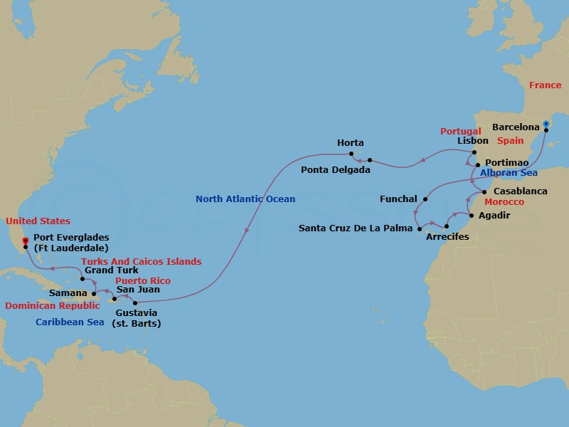 Itinerary map