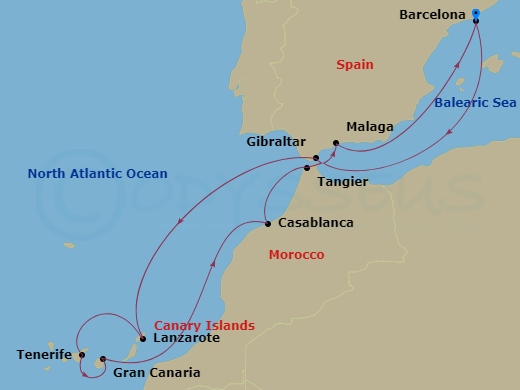 Itinerary map