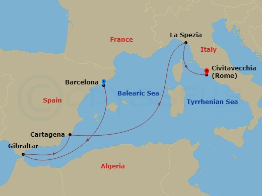 Itinerary map