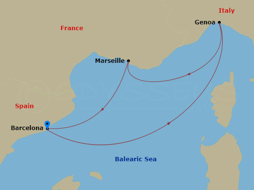 Itinerary map