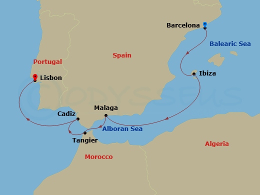 Itinerary map